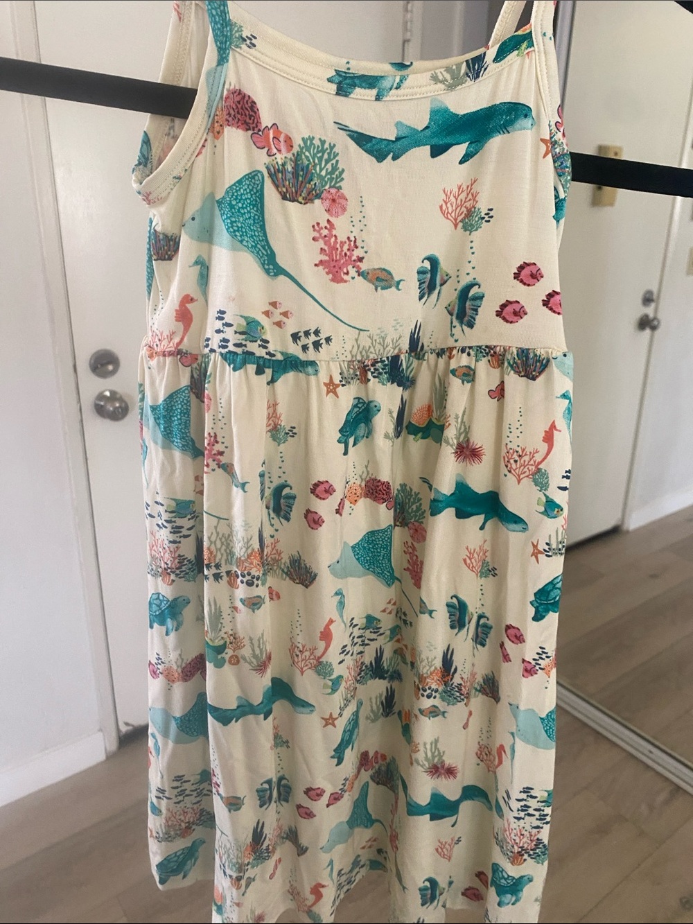 2-3 years girl Cream Sea Life Printed Sundress